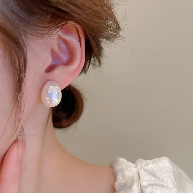 Bông Tai Ngọc Trai Vintage Thanh Lịch Tối Giản - Trang Sức Nữ Hàng Ngày Giá 37.6k