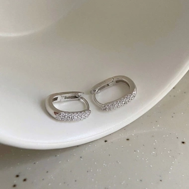 Bông tai nữ bạc kiểu bông bấm sang trọng, thiết kế đẹp, giá ưu đãi 235k 5