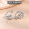 Bông tai nữ bạc kim Moissanite 5 ly - Kiểm định GRA LAVESTA KC78 Moon Star, giảm còn 680.000₫