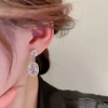 Bông Tai Nữ Bạc Zircon Siêu Flash Vòng Tròn Hoa Ngọc Trai Sang Trọng Cá Tính 8