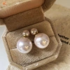 Bông tai nữ cao cấp zircon & ngọc trai - Không gây dị ứng, giá 36,960₫ 7