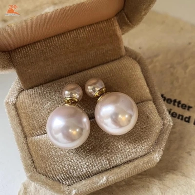Bông tai nữ cao cấp zircon & ngọc trai - Không gây dị ứng, giá 36,960₫ 12