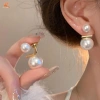 Bông tai nữ cao cấp zircon & ngọc trai - Không gây dị ứng, giá 36,960₫ 17
