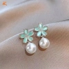 Bông tai nữ cao cấp zircon & ngọc trai - Không gây dị ứng, giá 36,960₫ 23