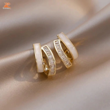 Bông tai nữ cao cấp zircon & ngọc trai - Không gây dị ứng, giá 36,960₫ 25