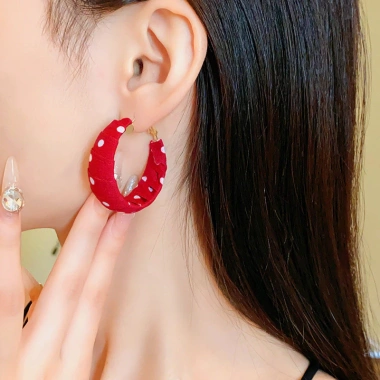 Bông tai nữ chấm bi tròn phong cách vintage tối giản phụ kiện cao cấp đa năng giảm giá 22%