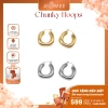 Bông tai nữ Chunky Hoops Jesmee titanium kích to, thiết kế đơn giản - 319.000₫ 2