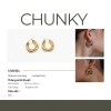 Bông tai nữ Chunky Hoops Jesmee titanium kích to, thiết kế đơn giản - 319.000₫ 6