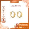 Bông tai nữ Clay Hoops Jesmee thiết kế độc đáo titanium mạ vàng - Giá 219.000₫