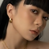 Bông tai nữ Clay Hoops Jesmee thiết kế độc đáo titanium mạ vàng - Giá 219.000₫ 6