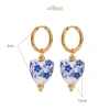 Bông tai nữ dáng thả hoa văn cổ điển Antiques Jesmee Gốm sứ thủ công, giá 219k 6