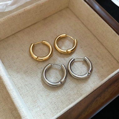 Bông tai nữ hình tròn vintage sang trọng, thời thượng, đa năng, cao cấp 4