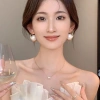Bông tai nữ kim loại hạt trai kiểu Hàn Quốc – Thời trang học, làm, chơi, giảm 26k 7