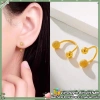 Bông tai nữ mini hình chữ C có hạt tròn - phong cách trẻ trung, giá chỉ 24.200₫