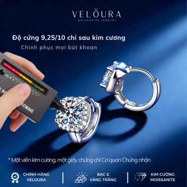 Bông Tai Nữ Moissanite 1 Carat Chính Hãng VELOURA Mặt Vuông Cao Cấp Giá 1,615,000 VND 3 Bông Tai Nữ Moissanite 1 Carat Chính Hãng VELOURA Mặt Vuông Cao Cấp Giá 1,615,000 VND 3