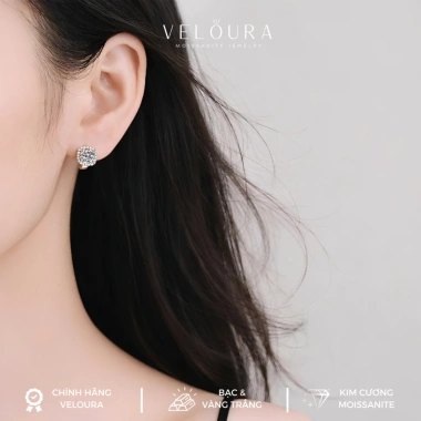 Bông Tai Nữ Moissanite 1 Carat Chính Hãng VELOURA Mặt Vuông Cao Cấp Giá 1,615,000 VND