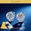 Bông tai nữ Moissanite 1 Carat VEL0URA chính hãng - Mặt tròn cao cấp GRA VJKT012, giá ưu đãi 1,225,000 VNĐ