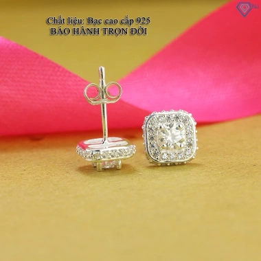 Bông tai nữ Moissanite 4.5ly mặt vuông GRA sang trọng – Giá chỉ 359.000đ 2 Bông tai nữ Moissanite 4.5ly mặt vuông GRA sang trọng – Giá chỉ 359.000đ 2