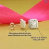 Bông tai nữ Moissanite 4.5ly mặt vuông GRA sang trọng – Giá chỉ 359.000đ 3