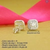 Bông tai nữ Moissanite 4.5ly mặt vuông GRA sang trọng – Giá chỉ 359.000đ 4