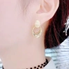 Bông tai nữ phong cách phóng đại sang trọng, vòng tròn độc đáo Q9G3 giá ưu đãi 37.866 VND 4