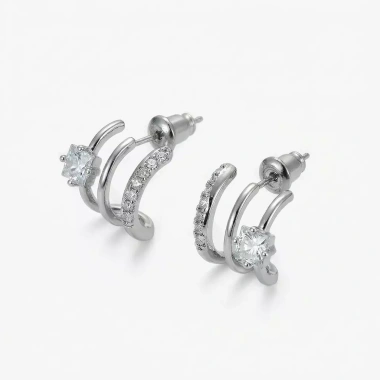 Bông Tai Nữ Thép Titan 316L Zircon Ba Vòng, Hộp Tinh Tế – Giá 319.000₫ 2