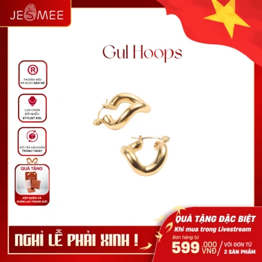 Bông tai nữ titanium mạ vàng Gul Hoops Jesmee - Quyến rũ, chỉ 259.000₫