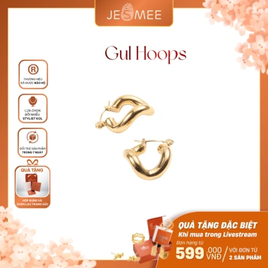 Bông tai nữ titanium mạ vàng Gul Hoops Jesmee - Quyến rũ, chỉ 259.000₫ 9 Bông tai nữ titanium mạ vàng Gul Hoops Jesmee - Quyến rũ, chỉ 259.000₫ 9