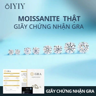 Bông Tai OIYIY Moissanite 3-6.5mm Kim Cương, Bạc 925, Không Đen Không Mờ, Nam Nữ – 199k 3