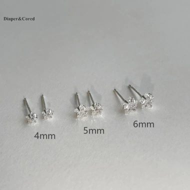 Bông tai pha lê ngôi sao Hàn Quốc - Trang sức zircon cho bé gái, giảm 20% 2