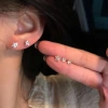 Bông tai pha lê ngôi sao Hàn Quốc - Trang sức zircon cho bé gái, giảm 20% 3