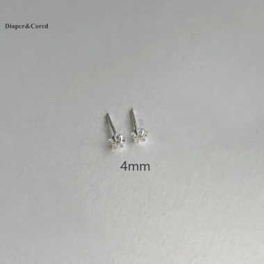 Bông tai pha lê ngôi sao Hàn Quốc - Trang sức zircon cho bé gái, giảm 20% 9