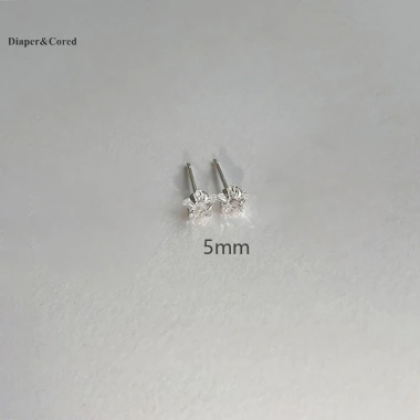 Bông tai pha lê ngôi sao Hàn Quốc - Trang sức zircon cho bé gái, giảm 20% 10