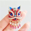 Bông tai thổ cẩm Trung Hoa đỏ - Phụ kiện sang trọng cho corsage, giảm giá 63.955₫ 6