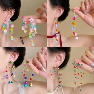 Bông tai thời trang LUImo màu sắc đa dạng, thiết kế độc đáo dopamine, phụ kiện mùa hè giảm giá 38,500₫