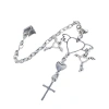 Bông tai trái tim dây xích phong cách Punk Gothic zircon - giảm giá 51.260 VND, giá gốc 64.588 VND 3