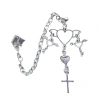 Bông tai trái tim dây xích phong cách Punk Gothic zircon - giảm giá 51.260 VND, giá gốc 64.588 VND 10