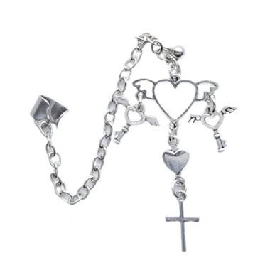 Bông tai trái tim dây xích phong cách Punk Gothic zircon - giảm giá 51.260 VND, giá gốc 64.588 VND 10 Bông tai trái tim dây xích phong cách Punk Gothic zircon - giảm giá 51.260 VND, giá gốc 64.588 VND 10