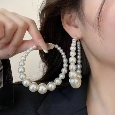 Bông Tai Tròn Dây Hạt Trai Mix Hàn Quốc Sang Trọng BT58 – Giá 34.200₫