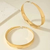 Bông tai tròn lớn cho phụ nữ, sáng bóng thời trang, giảm giá 24.200đ 4