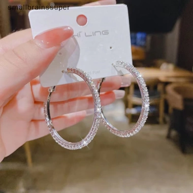 Bông Tai Tròn Smallbrainssuper Cặp Đá Zircon Lấp Lánh - Thời Trang Nữ Giá 41.910₫ 6