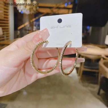 Bông Tai Tròn Smallbrainssuper Cặp Đá Zircon Lấp Lánh - Thời Trang Nữ Giá 41.910₫ 8