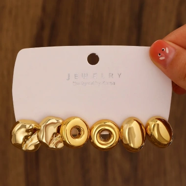 Bông tai unisex hợp kim phong cách tối giản cá tính - Set 3-6 đôi BT3, giảm 17%