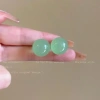 Bông tai viên tròn nhiều màu Hàn Quốc cá tính, dễ phối đồ - 27.000đ 5
