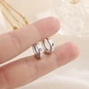 Bông tai vòng bạc LYRIA 925 - Thiết kế tối giản mặt trời và mặt trăng, bông tai mịn cho nữ, quà Tết Ngọ 2.026 giá 79.999đ 6