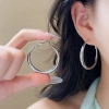 Bông tai vòng bạc S925 thanh lịch tối giản cho nữ - Trang sức hàng ngày giá ưu đãi 26.320₫ 7