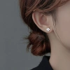 Bông tai zircon hình cỏ bốn lá - Quà tặng Lễ Tình Nhân, giảm giá 20% chỉ 37.967₫ 3