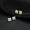 Bông tai zircon hình cỏ bốn lá - Quà tặng Lễ Tình Nhân, giảm giá 20% chỉ 37.967₫ 4