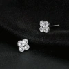 Bông tai zircon hình cỏ bốn lá - Quà tặng Lễ Tình Nhân, giảm giá 20% chỉ 37.967₫ 6