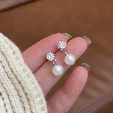 Bông Tai Zircon Ngọc Trai Xu Mê - Thời Trang Hàng Ngày, Giá Ưu Đãi 101.214₫ 6
